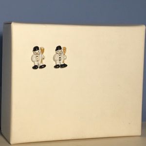 Snowman earrings